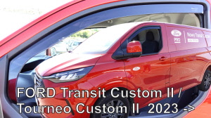 ford transit custom zijwindschermen visors raamkappen