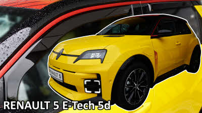 Renault 5 E-tech zijwindschermen visors raamgeleiders