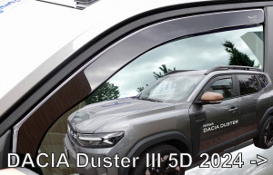 Dacia Duster model 2024 windschermen raamspoilers heko
