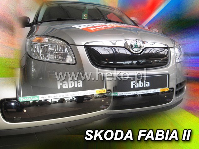 For SKODA FABIA III 2015 - 2018 Front grill winter cover HEKO 04044 UPPER